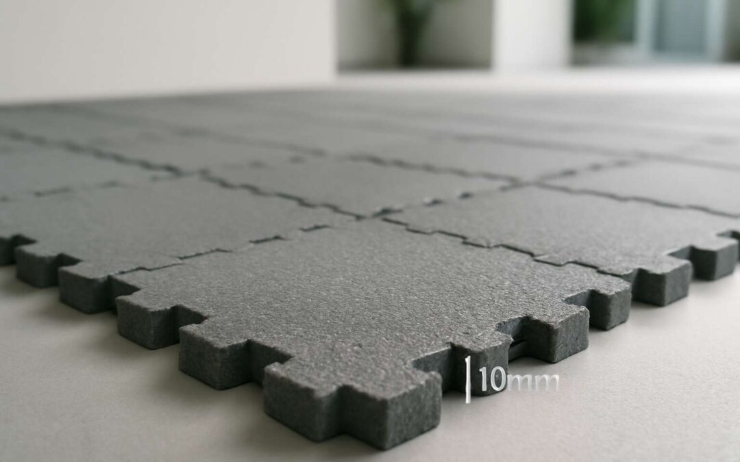 Stylish and Durable: Essentials Interlocking Floor Tiles Grey 10mm 12 Pack for Easy Setup
