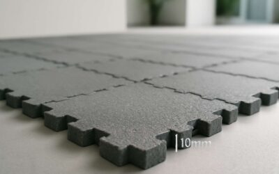 Stylish and Durable: Essentials Interlocking Floor Tiles Grey 10mm 12 Pack for Easy Setup