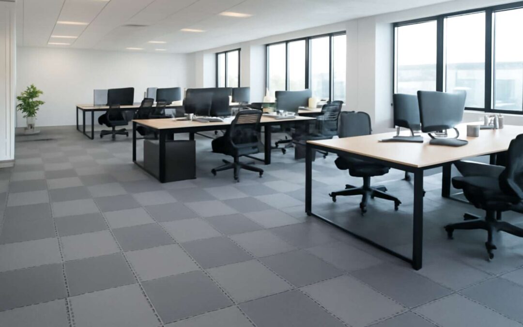 Revamp Your Workspace with interlocking floor tiles for office.